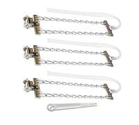 Matybobe 3pcs AntiSkid Mud Ice Snow Tire Chain Winter Security Tyre Belt Car Truck SUV Chain Clip-on Steel (L 28 Inch)