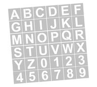Matybobe 62pcs 5 Inch Letter and Number Stencils Reusable Washable Alphabet Stencils Environment-Friendly PET for Home Sign Decor (36pcs & 5 Inch)