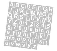 Matybobe 62pcs 5 Inch Letter and Number Stencils Reusable Washable Alphabet Stencils Environment-Friendly PET for Home Sign Decor (62pcs & 3 Inch)