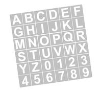 Matybobe 62pcs 5 Inch Letter and Number Stencils Reusable Washable Alphabet Stencils Environment-Friendly PET for Home Sign Decor (36pcs & 4 Inch)