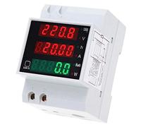 Matybobe AC80-300V 100A Multi-functional Digital Din Rail Current Voltage Power Factor Meter Ammeter Voltmeter