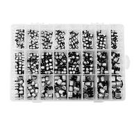 Matybobe Aluminum Electrolytic Capacitor SMD Capacitor Assortment Kit 400Pcs 24 Values 1uF-1000uF 6.3V-50V in Plastic Box with Assorted Types for Circuit