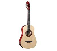 Matybobe CLASSIC ACOUSTIC GUITAR WOODEN 6 STRINGS SMOOTH TONE PLAYING ROCK & BLUES EASY CONTROL BEGINNERS STUDENTS (Wood)