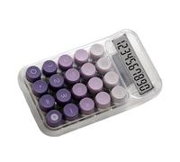 Matybobe Cute Clear Desktop Calculator Simple Basic with Large Buttons for Students and Office, Transparent Lightweight Portable (Purple)