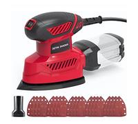 Matybobe Detail Sander 14000RPM Compact Electric Sander 20Pcs Sandpapers Dust Collection Port Connected with The Vacuum Cleaner Connecting Pipe Sanding for Tight Spaces DIY Decoration
