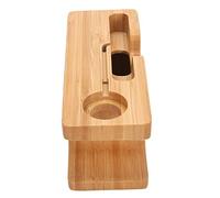 Matybobe Eco-Friendly Bamboo Watch Stand Compact Charging Dock Station for Mobile Phone and Watch Ideal for Office Home Use Natural Materials 13.7 X 5.3 X 5.9cm