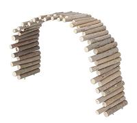 Matybobe Hamster Wooden Fence Natural Hideout Chewable Ladder Bridge Toy for Small Animals 181-362g (40CM Fence model)