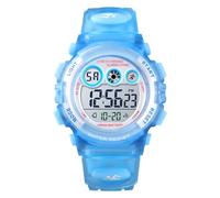 Matybobe Kids Digital Sport Wristwatch with Colorful EL Light Alarm Stopwatch W ate Display Children Boys Girls (Blue)