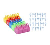 Matybobe Learning Locks Alphabet Toys Educational for Kids 3 Years Old and Up Plastic Counting Set 26 Letters 10 Padlocks (Letter unlocking)