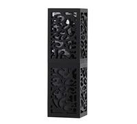 Matybobe Lipstick Tube Empty Lip Balm Container Lip Balm Tube 10Pcs 12.1mm DIY Cosmetic Refillable Nano Double Spray Plating Black PP for Professional or Personal Use (Black Hollow 10 Pieces)