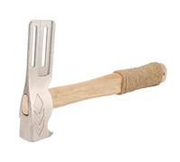 Matybobe Magnetic Roofing Hammer Multifunctional Magnetic Faced Roofing Hatchet with Hemp Rope Anti Slip Wood Handle for Nails Felt Hats