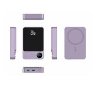 Matybobe Magnetic Wireless Power Bank PD20W Fast Charging Device LED Display Portable Chargers Slim External Battery Packs Green Gray Purple Optional (10000mAh【磁吸+快充】)