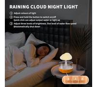 Matybobe Mushroom Humidifier Powerful Mist Rain Night Light 500ml Ultrasonic Aromatherapy Diffuser Remote Control for Bedroom Desk (Light Wood Grain)