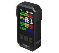 Matybobe Pinless Moisture Meter Digital Tester LCD High-Frequency Waves One-Key Record Function Lumber Cardboard Ceramic Ceiling Wood Hygrometer (Black)