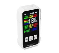 Matybobe Pinless Moisture Meter Digital Tester LCD High-Frequency Waves One-Key Record Function Lumber Cardboard Ceramic Ceiling Wood Hygrometer (White)