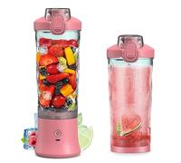 Matybobe Portable Blender 600ml Personal Size Juicer Cup for Shakes and Smoothies with 6 Blades 150 Watt Waterproof Rechargeable Handheld Blender Cup for Travel Sports Home Office