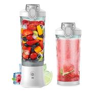 Matybobe Portable Blender 600ml Personal Size Juicer Cup for Shakes and Smoothies with 6 Blades 150 Watt Waterproof Rechargeable Handheld Blender Cup for Travel Sports Home Office