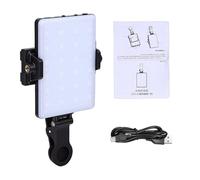 Matybobe Portable Selfie Light LED RGB Video Lights with Front and Back Clamp for Smartphones Tablets Laptops