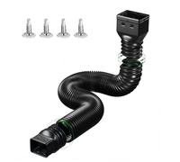Matybobe Rain Gutter Downspout Extensions Flexible Down Spout Drain Extender with 3x4in and 2x3in Connectors Extendable from 21 to 60 Inches Screws for Included