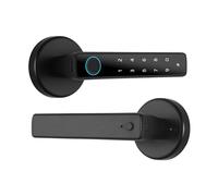 Matybobe Smart Lock Keyless Entry Door Lock Handle Password Door Lock Tuya App Remote Operation BT 4-in-1 Keyless Biometric Door Lock for 35-55mm Office Home Bedroom Door