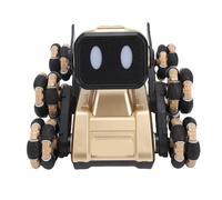 Matybobe Smart RC Stunt Robot Dog Toy 8 Wheels Transforming Function for Kids (Gold)