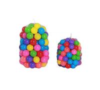 Matybobe Soft Thickened Plastic Balls Pit Balls Kids Pool Water Toy Party Decoration Photo Booth Props 100Pcs for Babies Toddlers Children Multi-Color