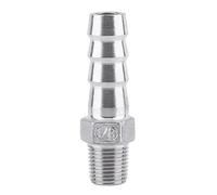 Matybobe Stainless Steel Barb Hose Fitting BSP Male Thread 1/2" X 15mm | 304 Stainless Steel Barb Adapter, Rustproof Straight Through Connector for Air Pipe, Fuel Pipe and Water Pipe, Secure Hose