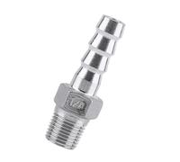 Matybobe Stainless Steel Barb Hose Fitting BSP Male Thread 1/2" X 15mm | 304 Stainless Steel Barb Adapter, Rustproof Straight Through Connector for Air Pipe, Fuel Pipe and Water Pipe, Secure Hose