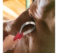 Matybobe Stainless Steel Equine Sweat Scraper Horse Shedding Grooming Tool Horse Deshedding Cleaning Loop Tool Comfortable Grip