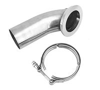 Matybobe Stainless Steel Turbo Exhaust Downpipe Elbow 90 Degree HY35 HX He351 V Band Flange Clamp XR4Ti Turbocharger