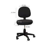 Matybobe Universal Stretchable Rotating Chair Backrest Cover for Office Home Kitchen Hotel, Blue Navy Black Yellow Wine Red Purple (Black)