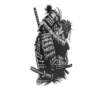 Matybobe Warrior Lover Metal Wall Art Sculpture Decor for Living Room, Eye-catching Samurai Wall Hanging Decoration for Home and Office