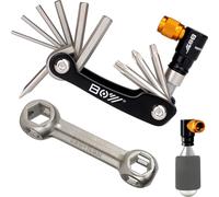 MatyKit Bike Tools, Bicycle Multitool Has Co2 Inflator Tool and All Iron Bone Wrench Kit, Mountain Bike Accessories Tool, Repair Kit Set for Portable Travel Emergency Safety Maintenance Fixie