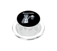 Matzah Baller Cat in Top Hat Dunking Matzah Ball PopSockets PopGrip for MagSafe