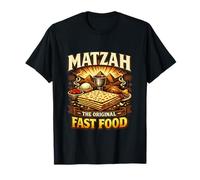 Matzah The Original Fast Food Funny Passover Seder Jewish T-Shirt