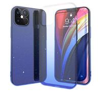 MAU Case for iPhone 12 / iPhone 12 Pro (6.1 Inch) Sparkly Glitter Gradient Cover, Thin Lightweight Colourful Case Mobile Phone Protection Shiny Anti Slip Case - Blue