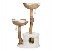 MAU Modern Tree Tower for Large Cats, Real Branch Luxury Condo, Wood Scratching Tree, Cat Lover Gifts by Mau Lifestyle