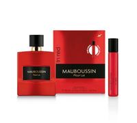 Mauboussin - Pour Lui In Red 100ml (3.3 Fl Oz) + 20ml Travel Spray (0.67 Fl Oz) - Eau de Parfum for Men - Woody & Spicy Scent