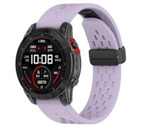 Maucoray Silicone Watch Band Replacement Accessories Wristband with Magnetic Closure Compatible for Garmin Descent Mk3i/Descent Mk3 43MM,51MM Strap (Mk3i/Mk3 43mm, Purple)