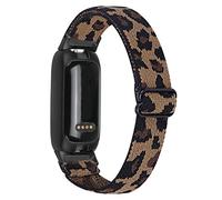 Maucoray Watch Band Compatible for Fitbit Inspire 3 Strap, Nylon Elastic Stretchy Adjustable Wrist Bracelet Replacement Accessories Wristband (Leopard)