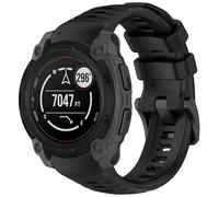 Maucoray Watch Band for Garmin Instinct E 40MM/45MM Strap, Soft Silicone Sport Breathable Replacement Watch Strap Baracelet Wristband (Black, 45MM)