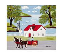Maud Lewis Horse Cart Primitivism Canvas Wall Art Painting The Picture Print On Canvas Artwork For Bedroom Home Office Decoration(Unframed-25x27cm-10x11inch)