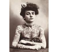 Maud Stevens Wagner Trapezeist Tattooist Artist 1907 Photo Large XL Wall Art Canvas Print