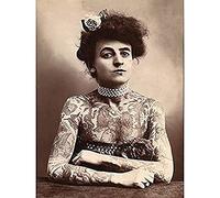 Maud Stevens Wagner Trapezeist Tattooist Artist 1907 Photo Unframed Wall Art Print Poster Home Decor Premium