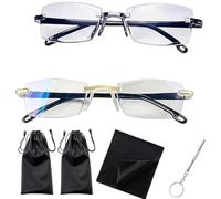 MAUDFEK 2 Pairs Auto Focus Glasses Self Adjusting, Auto Zoom Reading Glasses with Protective Accessories, Adjustable Focus Eyewear for Digital Reading and Professional Use, with Cases and Tools