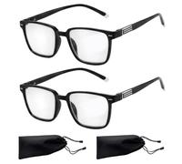 MAUDFEK 2 PCS Auto Focus Glasses Self Adjusting, Smart Zoom Technology for Computer Work and Reading, Variable Focus Lenses for Multiple Distances, Lightweight Frame Design with Protective Cases