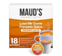 Maud's Pumpkin Spice Latte (Love Me Some Pumpkin Spice) 18ct Solar Energy Produced Recyclable Single Serving Pumpkin Spice Flavour Coffee Pods - 100% Arabica Coffee California Roasted KCup