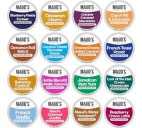 Maud's Super Flavored Coffee Pods Variety Pack, 80 ct, 16 Assorted Flavors, Medium Roast Flavored Coffee in Single Serve Pods - 100% Arabica Beans, Compatible with Keurig K Cups Maker