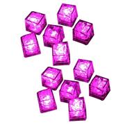Mauedest Waterproof LED Ice-Cube Flashing Glow in the Dark Light Up for Bar Club Drinking Decoration Plastic Waterproof Led Ice-Cube Luminous Ice-Cube D 12Piece