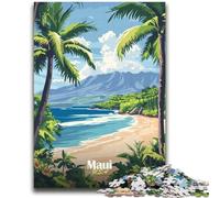 Maui Beach Poster Adult Jigsaw Puzzles 2000 Pieces, Challenging Game And Family Play Educational Game for Birthday, Chrismas 2000pcs(70x100cm)